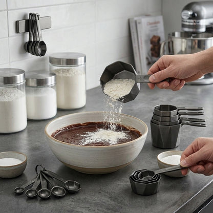 NGjkdue™ Magnetic Measuring Cups Set, Hexagonal Stainless Steel Measuring Cups, Space-Saving Nesting & Stackable Metal Measuring Cups, Easy One-Handed Access Kitchen Baking Tools for Dry & Liquid Ingredients